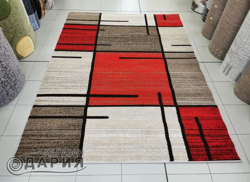 Тъкан килим MAGNOLIA 704 d.beige/red